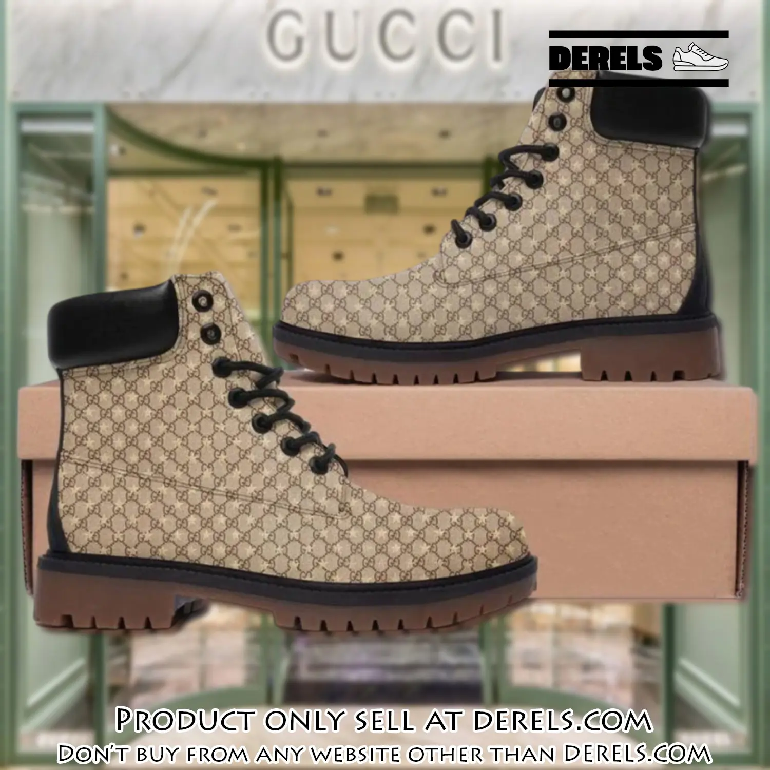 Gucci beige luxury brand boots premium gifts for men women dr1408866